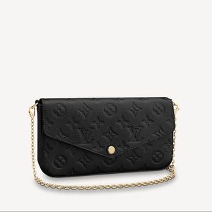 Authentic Louis Vuitton Felicia Pochette Black